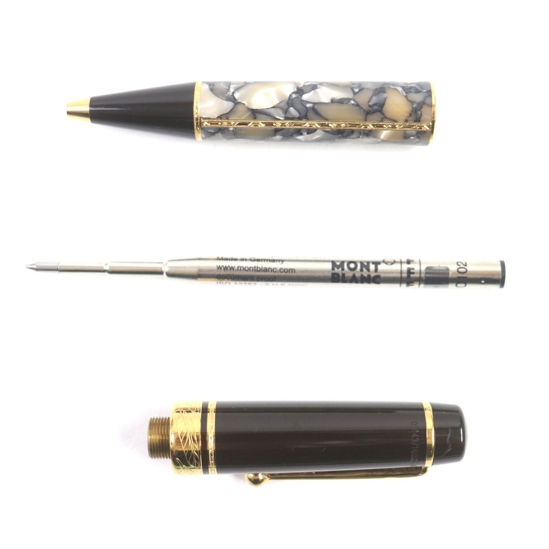 MONTBLANC Ballpoint pen resin Black gold Writers Series 1996 Alexandre Dumas mens Used Authentic
