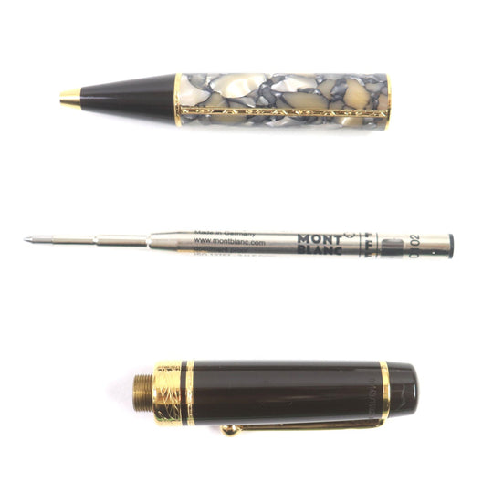 MONTBLANC Ballpoint pen resin Black gold Writers Series 1996 Alexandre Dumas mens Used Authentic