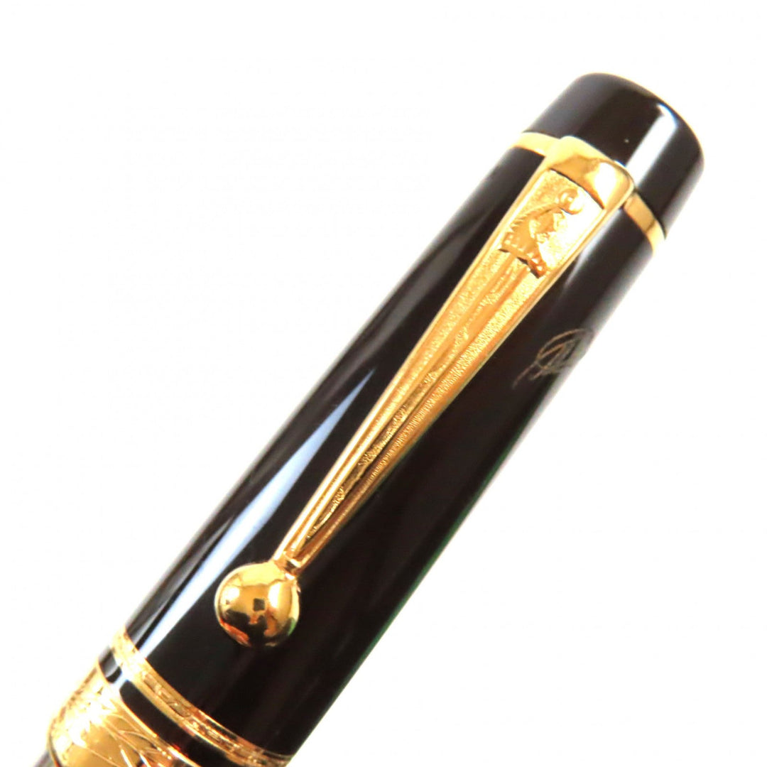 MONTBLANC Ballpoint pen resin Black gold Writers Series 1996 Alexandre Dumas mens Used Authentic