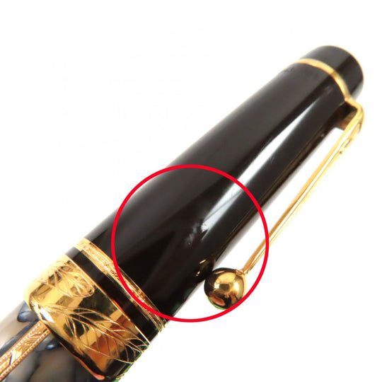 MONTBLANC Ballpoint pen resin Black gold Writers Series 1996 Alexandre Dumas mens Used Authentic