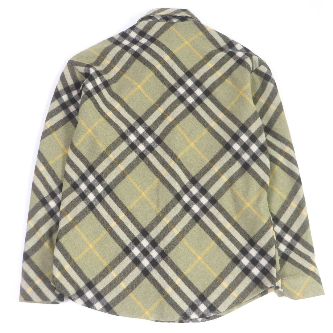 BURBERRY Long sleeve shirt 8076470 Main: 80% wool, Main: 20% nylon khaki mens S Used Authentic