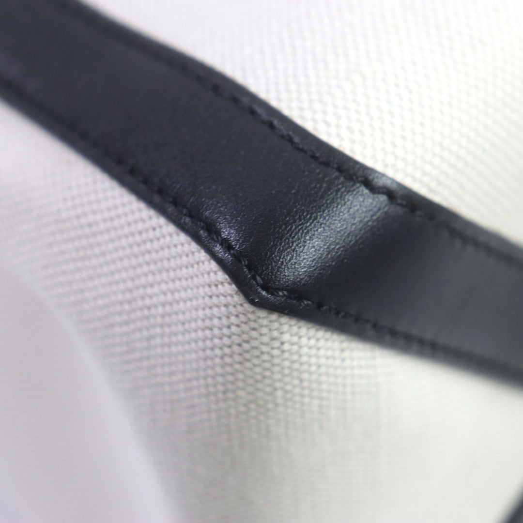 VALENTINO Tote Bag Canvas, Leather White black VLTN mens(Unisex) Used Authentic