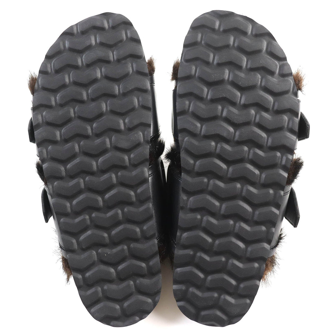 BURBERRY Sandals 8043609 Main: Leather, Part: Faux fur black mens 40 Used Authentic