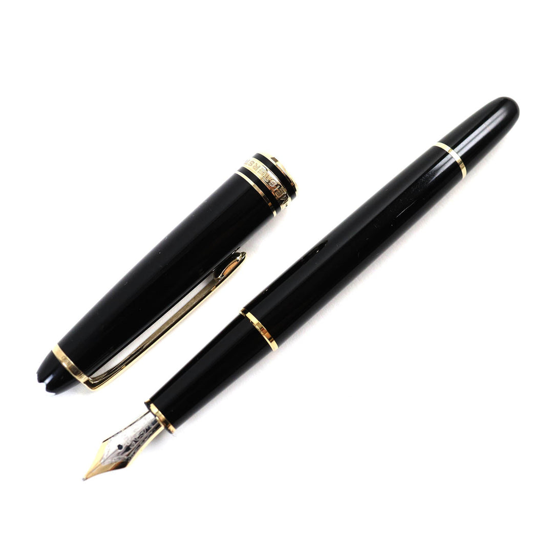 MONTBLANC fountain pen Pen point: K14 Black gold Meisterstck Classic mens Used Authentic