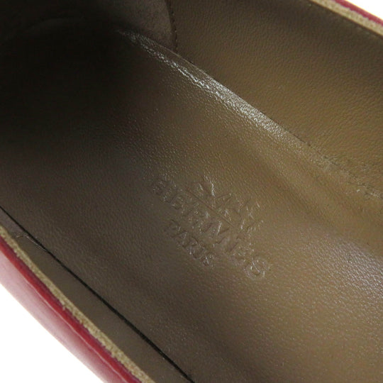 HERMES pumps Main: Leather Bordeaux Black Women 36 Used Authentic