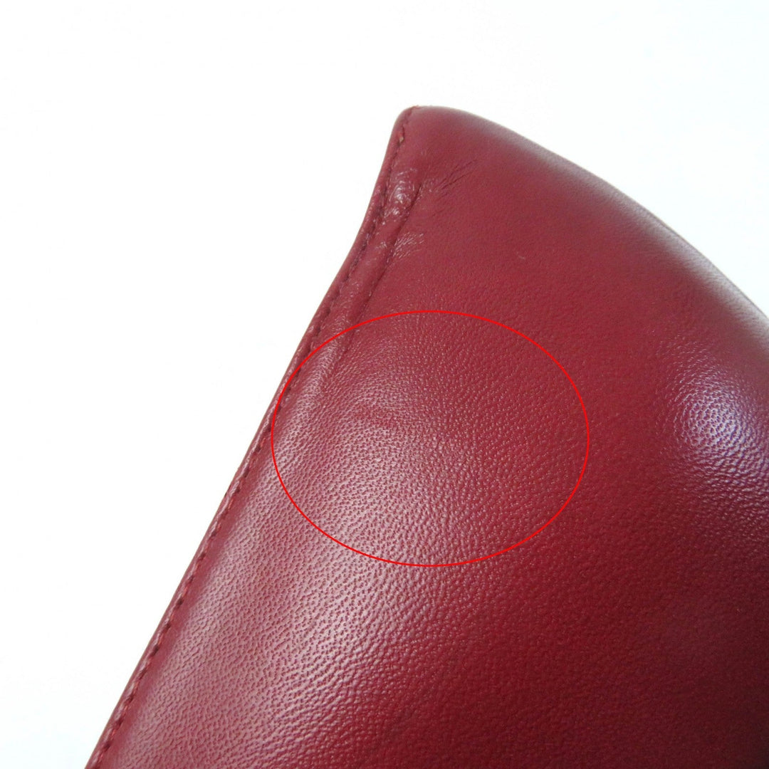 HERMES pumps Main: Leather Bordeaux Black Women 36 Used Authentic