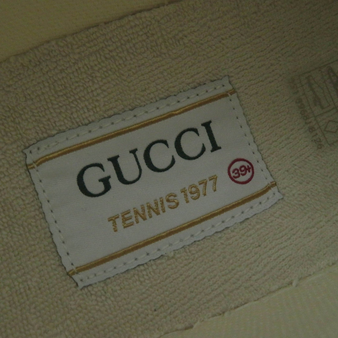 GUCCI Low cut sneakers 746767 Main: GG canvas white TENNIS 1977 Women 39.5 Used Authentic