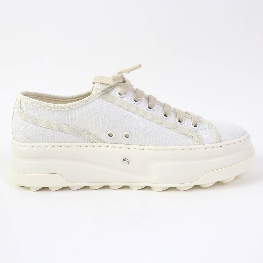 GUCCI Low cut sneakers 746767 Main: GG canvas white TENNIS 1977 Women 39.5 Used Authentic