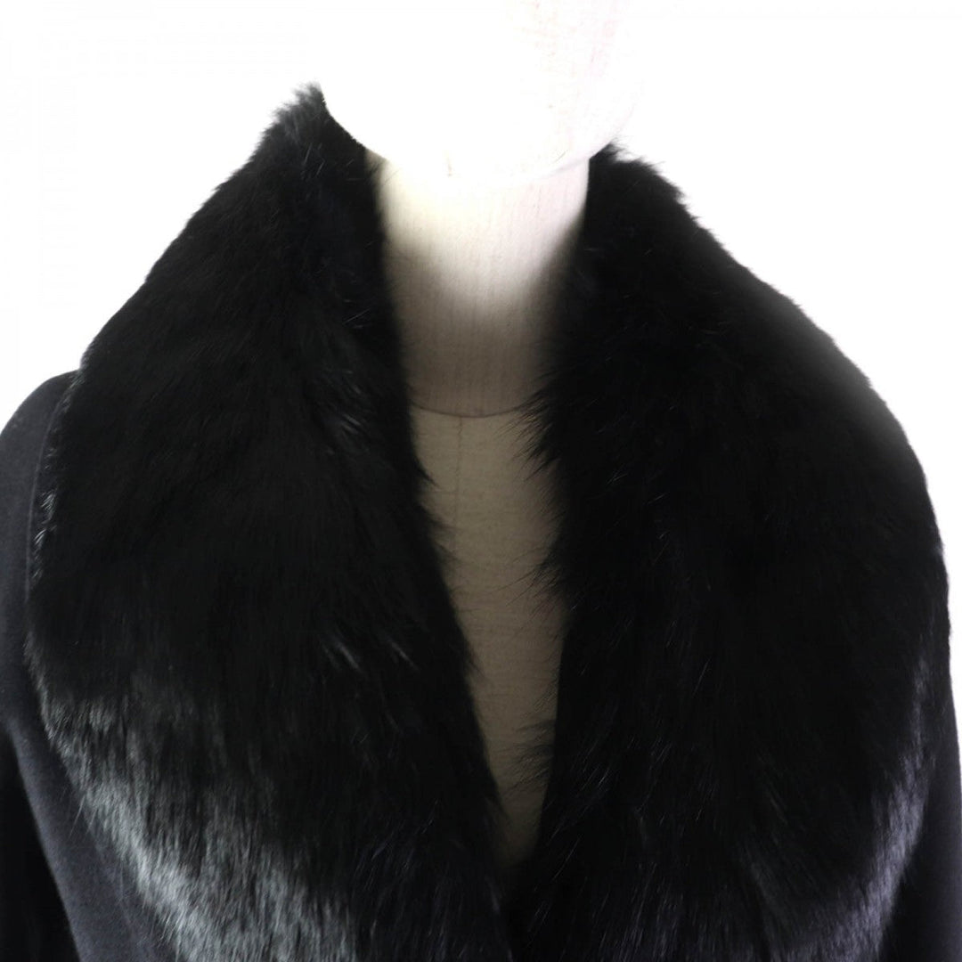 BURBERRY LONDON coat Outer: 65% Angora, Outer: 35% Wool, Lining: Cupra, Lining: Polyester black Women 38 Used Authentic