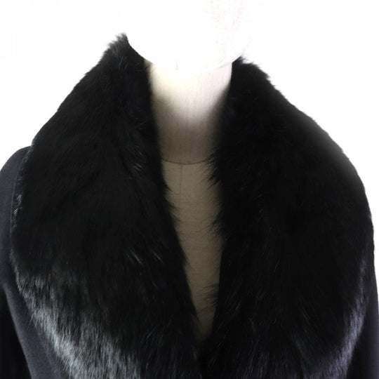 BURBERRY LONDON coat Outer: 65% Angora, Outer: 35% Wool, Lining: Cupra, Lining: Polyester black Women 38 Used Authentic