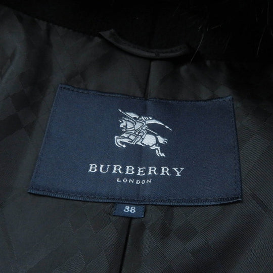 BURBERRY LONDON coat Outer: 65% Angora, Outer: 35% Wool, Lining: Cupra, Lining: Polyester black Women 38 Used Authentic
