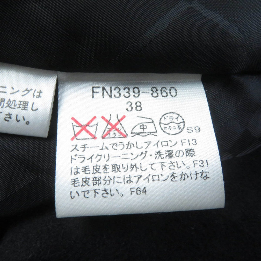 BURBERRY LONDON coat Outer: 65% Angora, Outer: 35% Wool, Lining: Cupra, Lining: Polyester black Women 38 Used Authentic