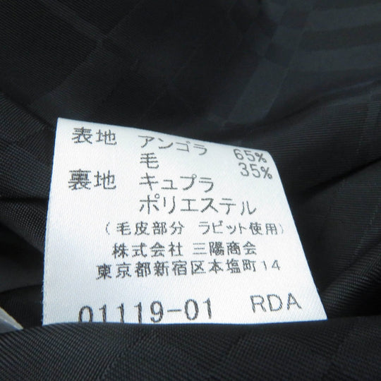 BURBERRY LONDON coat Outer: 65% Angora, Outer: 35% Wool, Lining: Cupra, Lining: Polyester black Women 38 Used Authentic