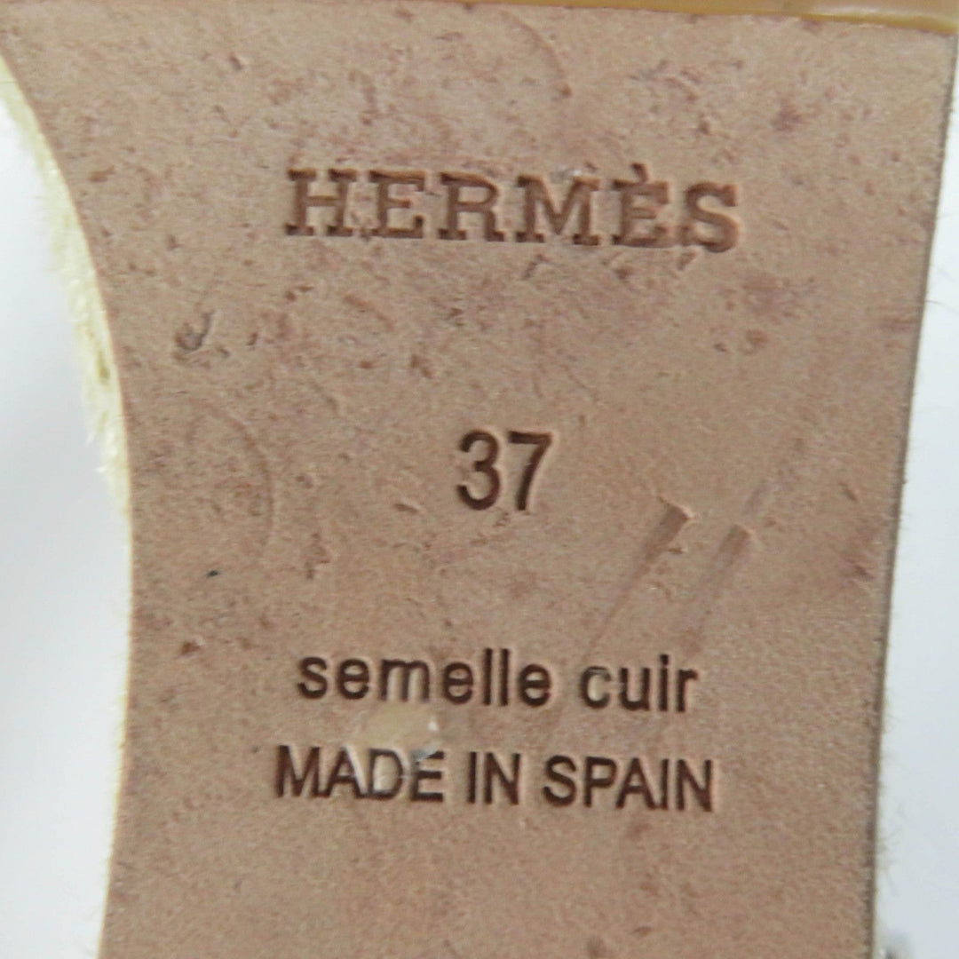 HERMES Sandals Main: Leather white Tivoli Women 37 Used Authentic