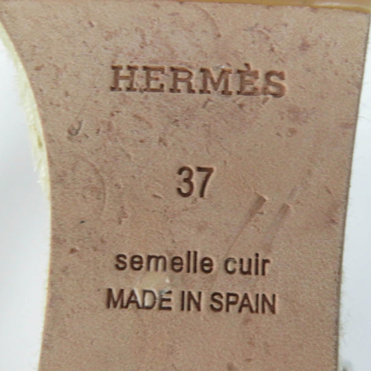 HERMES Sandals Main: Leather white Tivoli Women 37 Used Authentic