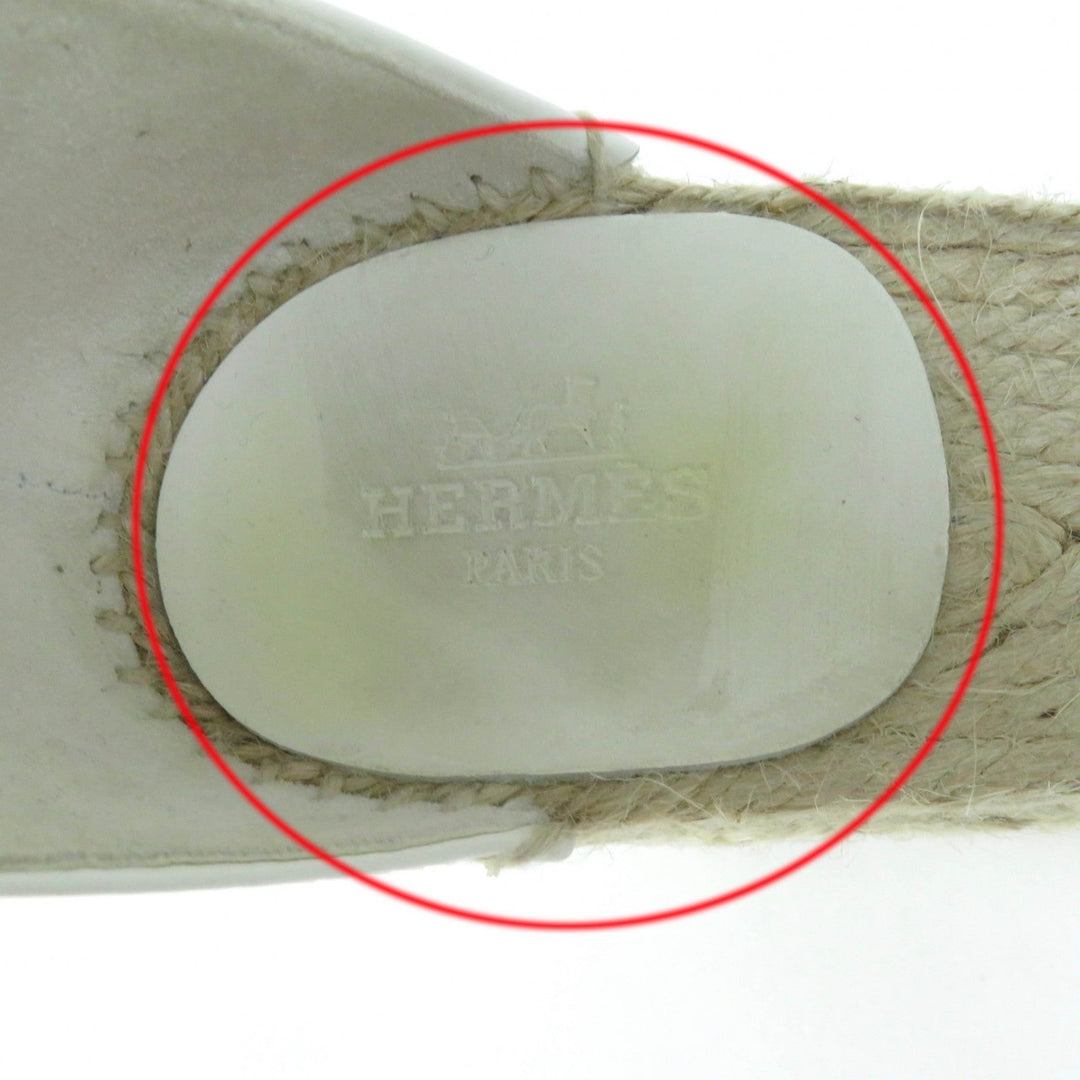 HERMES Sandals Main: Leather white Tivoli Women 37 Used Authentic