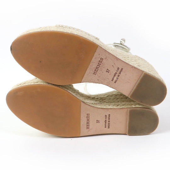 HERMES Sandals Main: Leather white Tivoli Women 37 Used Authentic