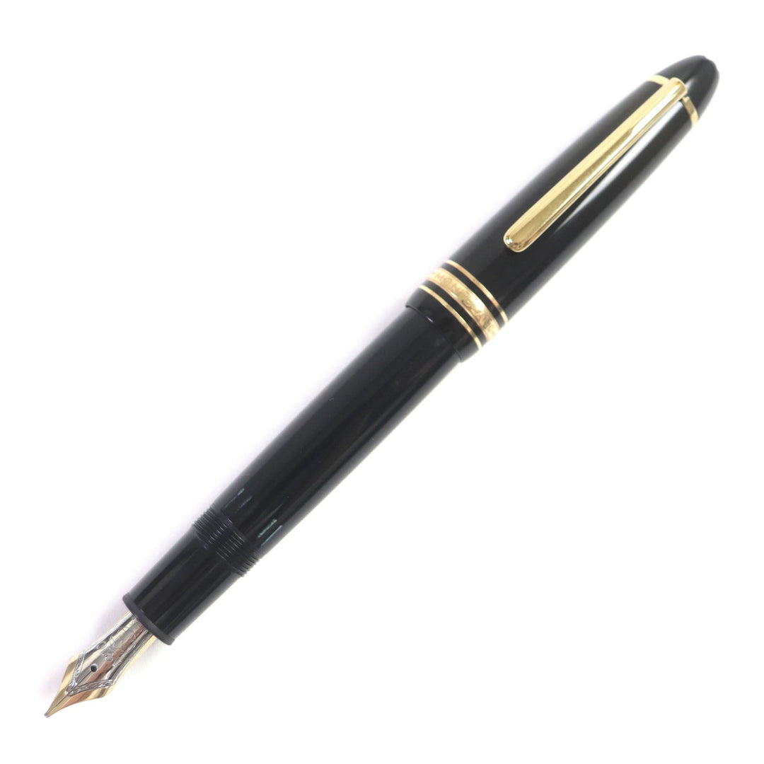 MONTBLANC fountain pen Pen point: K14 Black gold Meisterstck 146 mens Used Authentic