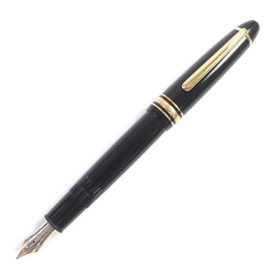 MONTBLANC fountain pen Pen point: K14 Black gold Meisterstck 146 mens Used Authentic