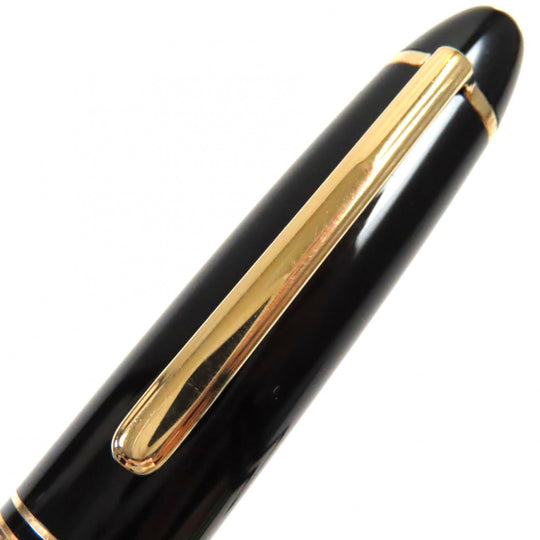 MONTBLANC fountain pen Pen point: K14 Black gold Meisterstck 146 mens Used Authentic