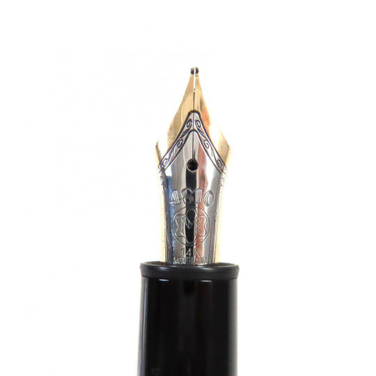 MONTBLANC fountain pen Pen point: K14 Black gold Meisterstck 146 mens Used Authentic
