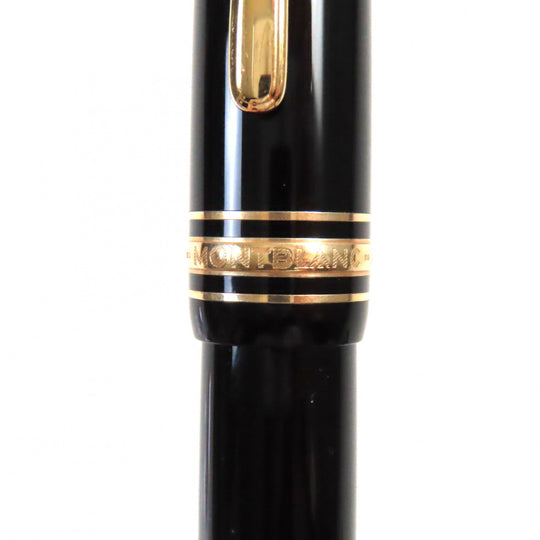 MONTBLANC fountain pen Pen point: K14 Black gold Meisterstck 146 mens Used Authentic