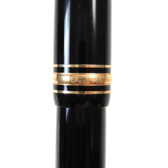 MONTBLANC fountain pen Pen point: K14 Black gold Meisterstck 146 mens Used Authentic
