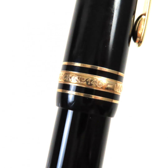 MONTBLANC fountain pen Pen point: K14 Black gold Meisterstck 146 mens Used Authentic