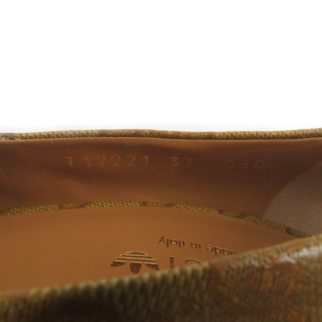 GUCCI pumps 702221 Main: Leather Brown Women 37 Used Authentic