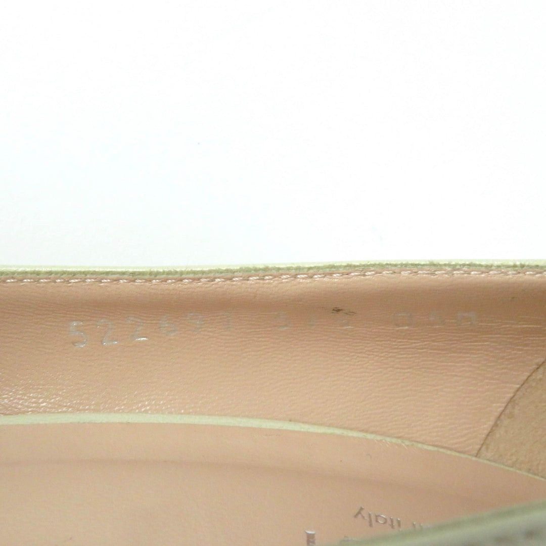 GUCCI pumps 522697 Main: Leather Ivory Women 37.5 Used Authentic