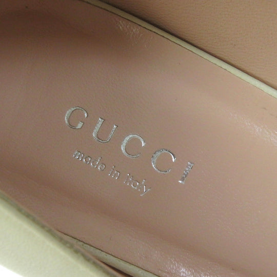 GUCCI pumps 522697 Main: Leather Ivory Women 37.5 Used Authentic