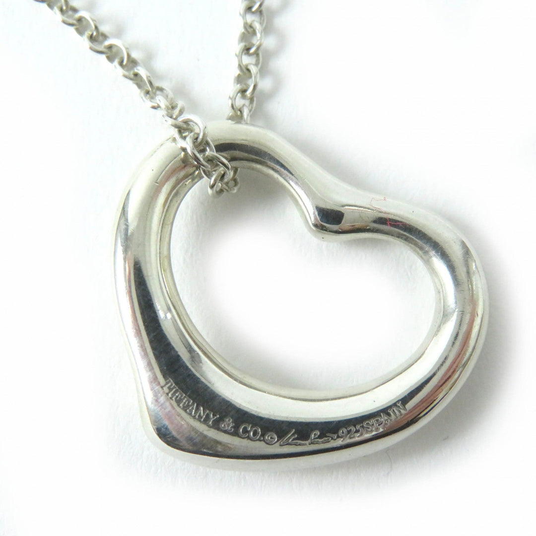 TIFFANY&Co. Necklace Main�FAG925 Silver El Saperetti Open Heart Pendant Women Used Authentic