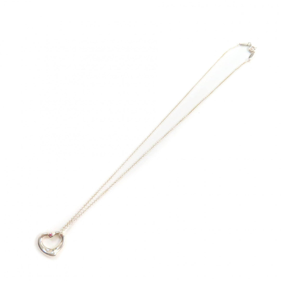 TIFFANY&Co. Necklace Main: AG925, Part: Pink sapphire Silver pink Elsa Peretti Open Heart Pendant Women Used Authentic