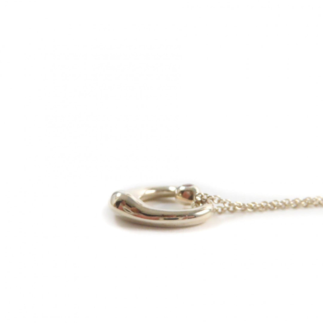 TIFFANY&Co. Necklace Main: AG925, Part: Pink sapphire Silver pink Elsa Peretti Open Heart Pendant Women Used Authentic