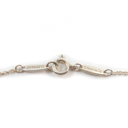 TIFFANY&Co. Necklace Main: AG925, Part: Pink sapphire Silver pink Elsa Peretti Open Heart Pendant Women Used Authentic