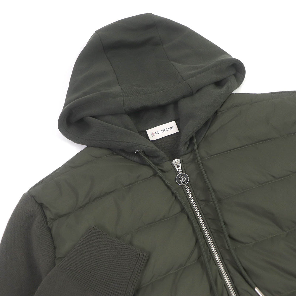 MONCLER Blouson Outer: 97% wool, Outer: 2% nylon, Outer: 1% polyurethane, Lining: 100% nylon, Filling: 90% down, 10% feather khaki CARDIGAN TRICOT mens S Used Authentic