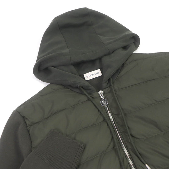 MONCLER Blouson Outer: 97% wool, Outer: 2% nylon, Outer: 1% polyurethane, Lining: 100% nylon, Filling: 90% down, 10% feather khaki CARDIGAN TRICOT mens S Used Authentic