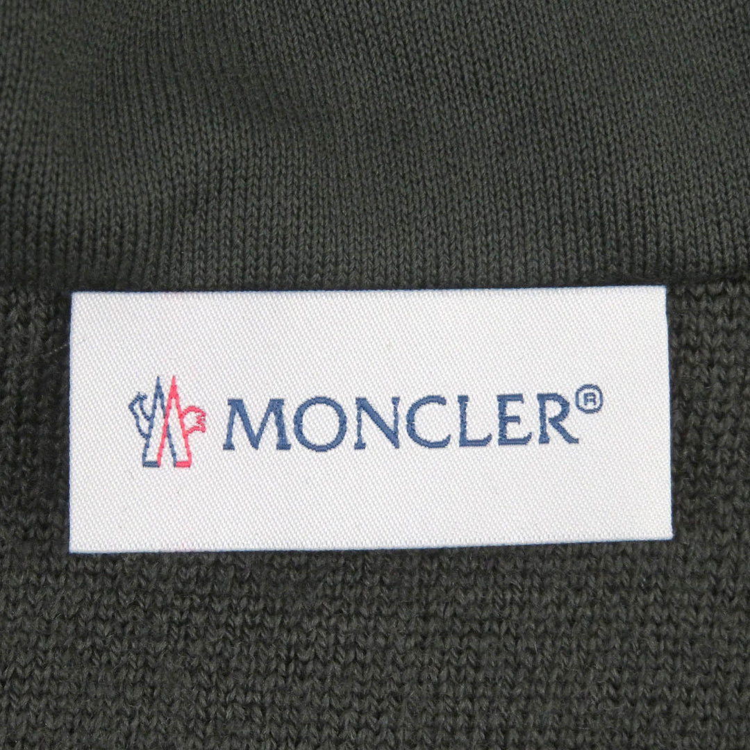 MONCLER Blouson Outer: 97% wool, Outer: 2% nylon, Outer: 1% polyurethane, Lining: 100% nylon, Filling: 90% down, 10% feather khaki CARDIGAN TRICOT mens S Used Authentic