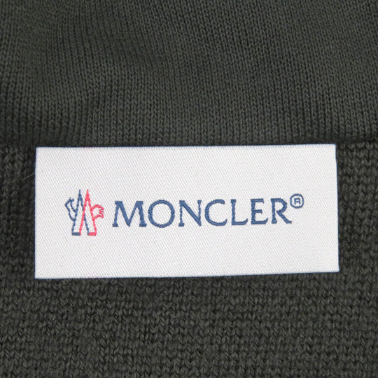 MONCLER Blouson Outer: 97% wool, Outer: 2% nylon, Outer: 1% polyurethane, Lining: 100% nylon, Filling: 90% down, 10% feather khaki CARDIGAN TRICOT mens S Used Authentic