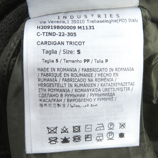 MONCLER Blouson Outer: 97% wool, Outer: 2% nylon, Outer: 1% polyurethane, Lining: 100% nylon, Filling: 90% down, 10% feather khaki CARDIGAN TRICOT mens S Used Authentic