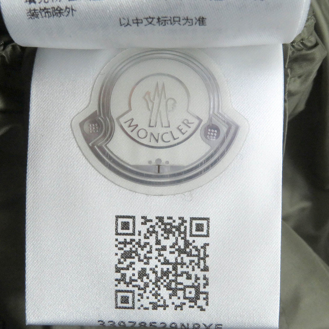 MONCLER Blouson Outer: 97% wool, Outer: 2% nylon, Outer: 1% polyurethane, Lining: 100% nylon, Filling: 90% down, 10% feather khaki CARDIGAN TRICOT mens S Used Authentic