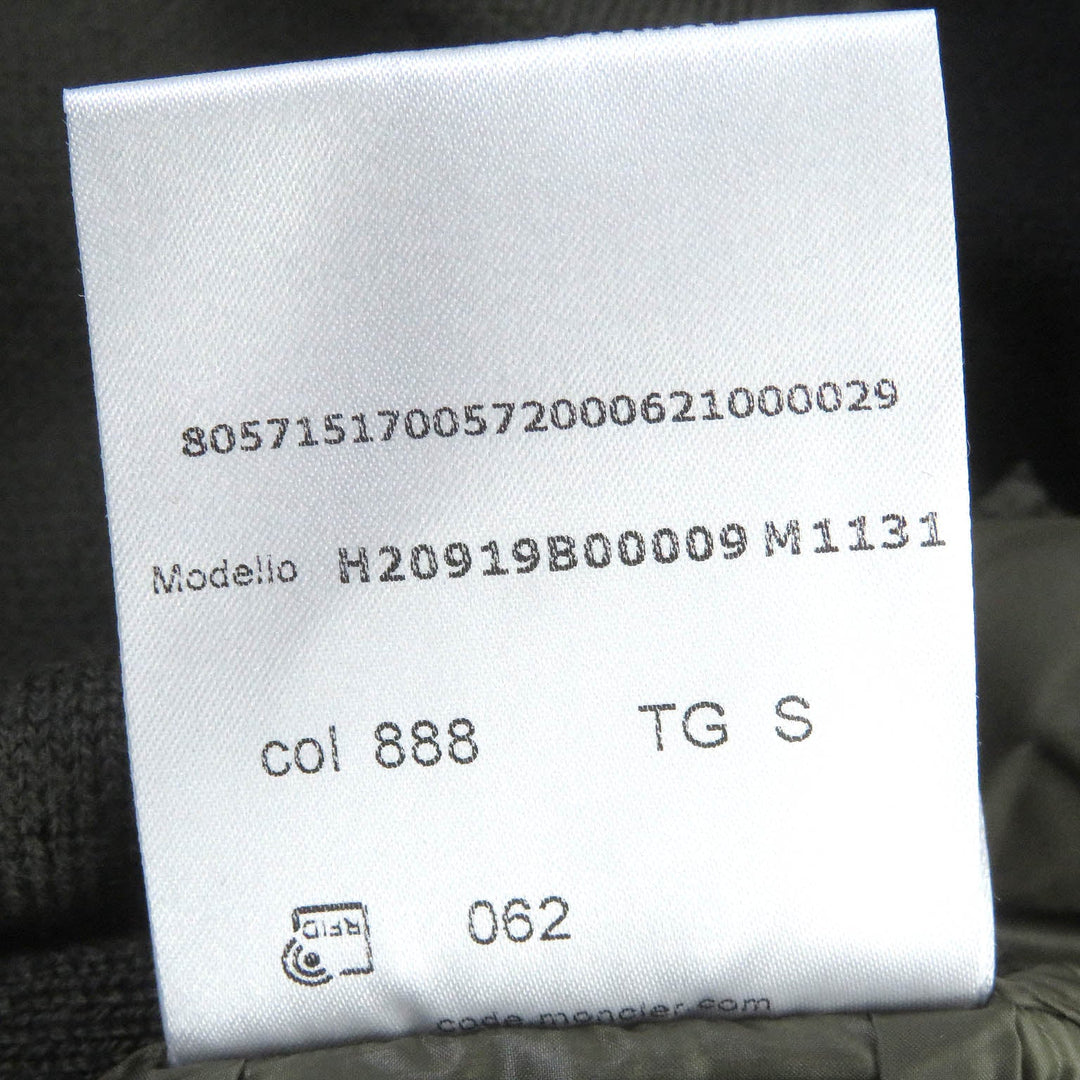 MONCLER Blouson Outer: 97% wool, Outer: 2% nylon, Outer: 1% polyurethane, Lining: 100% nylon, Filling: 90% down, 10% feather khaki CARDIGAN TRICOT mens S Used Authentic