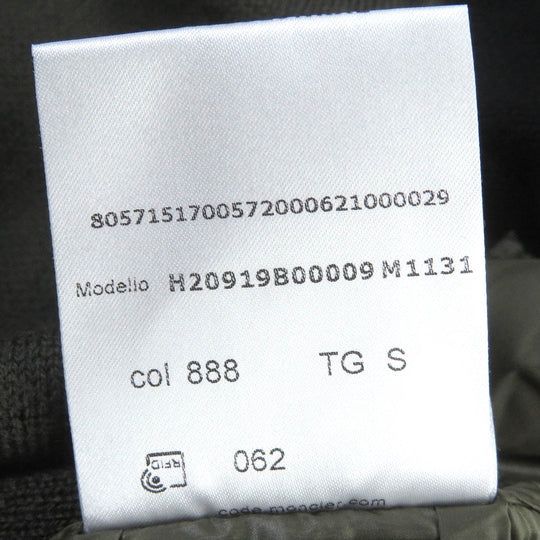 MONCLER Blouson Outer: 97% wool, Outer: 2% nylon, Outer: 1% polyurethane, Lining: 100% nylon, Filling: 90% down, 10% feather khaki CARDIGAN TRICOT mens S Used Authentic