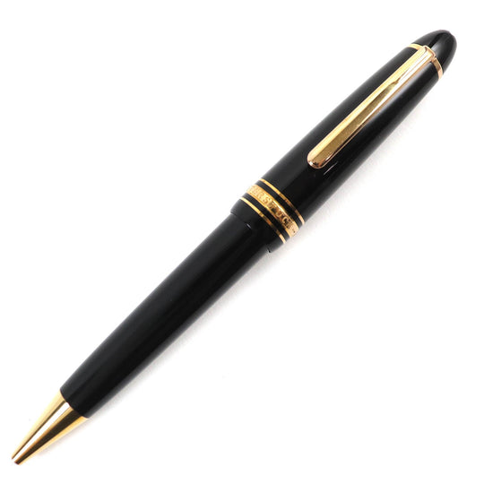 MONTBLANC Ballpoint pen Resin, Gold Plated black Meisterstückle Grand