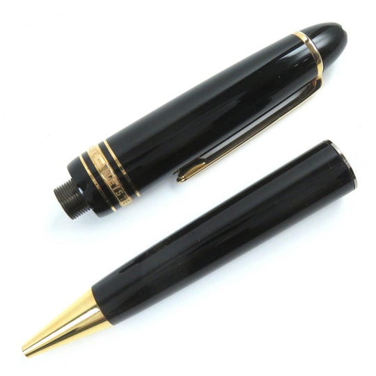MONTBLANC Ballpoint pen Resin, Gold Plated black Meisterstückle Grand