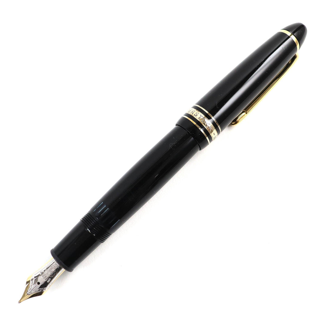 MONTBLANC fountain pen Nib: K18 Black gold Meisterstckle Grand mens Used Authentic