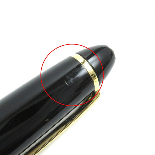 MONTBLANC fountain pen Nib: K18 Black gold Meisterstckle Grand mens Used Authentic