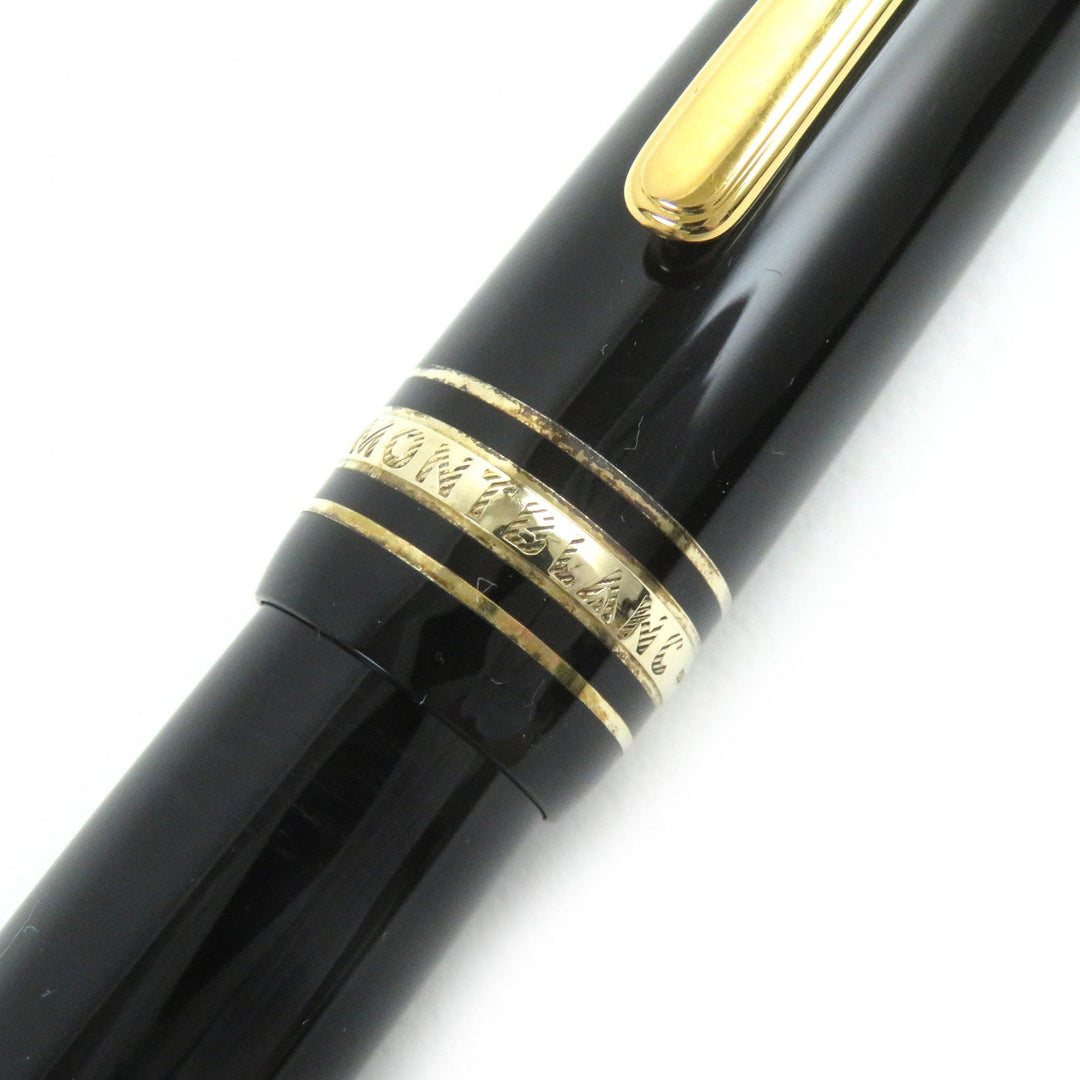 MONTBLANC fountain pen Nib: K18 Black gold Meisterstckle Grand mens Used Authentic