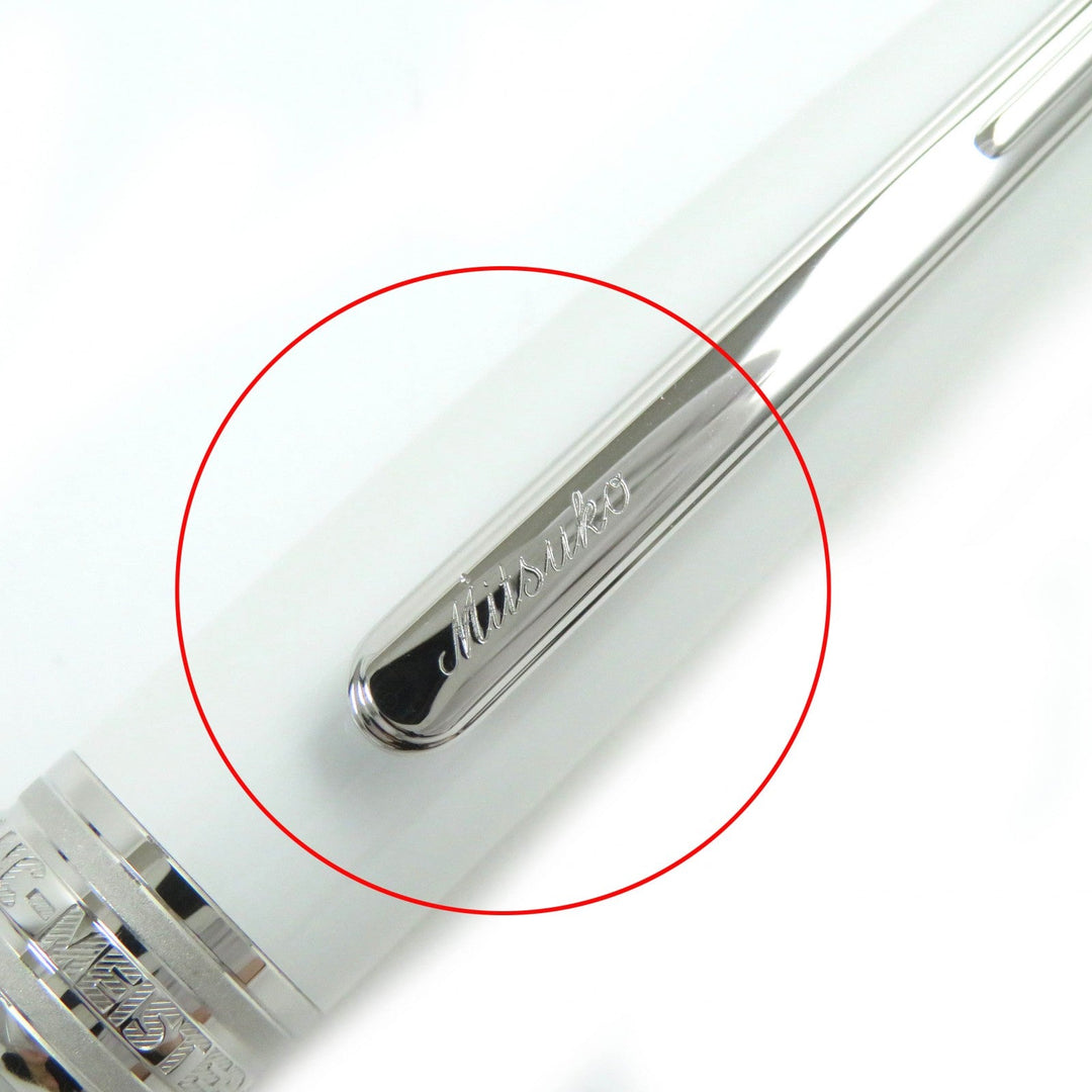MONTBLANC Ballpoint pen Platinum, white lacquer white Meisterstck Tribute to the Mont Blanc mens(Unisex) Used Authentic