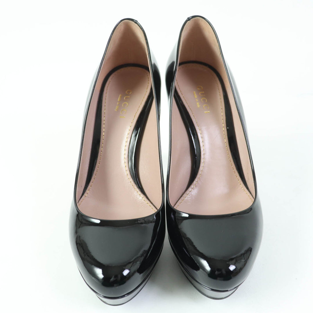 GUCCI pumps 309999 Main: Patent black Women 35.5 Used Authentic